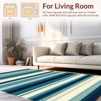 Modern horizontal stripe abstract pattern Rug