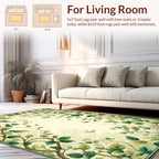 Vine And Leaf Patterned Garden Rug