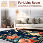 Chinoiserie Birds Blooming Floral Garden Rug