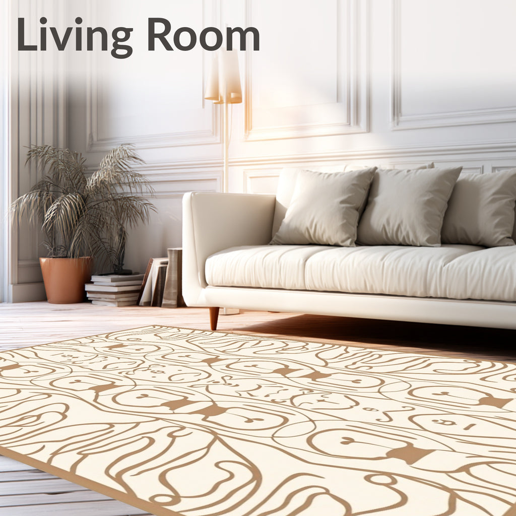 Boho Eclectic Abstract Lightbulb Rug