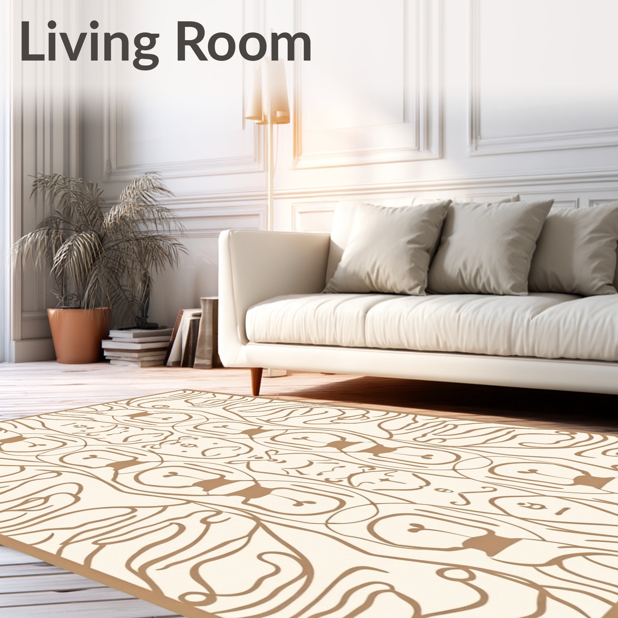 Boho Eclectic Abstract Lightbulb Rug