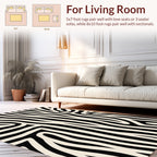 Bold Black and White Stripes Rug