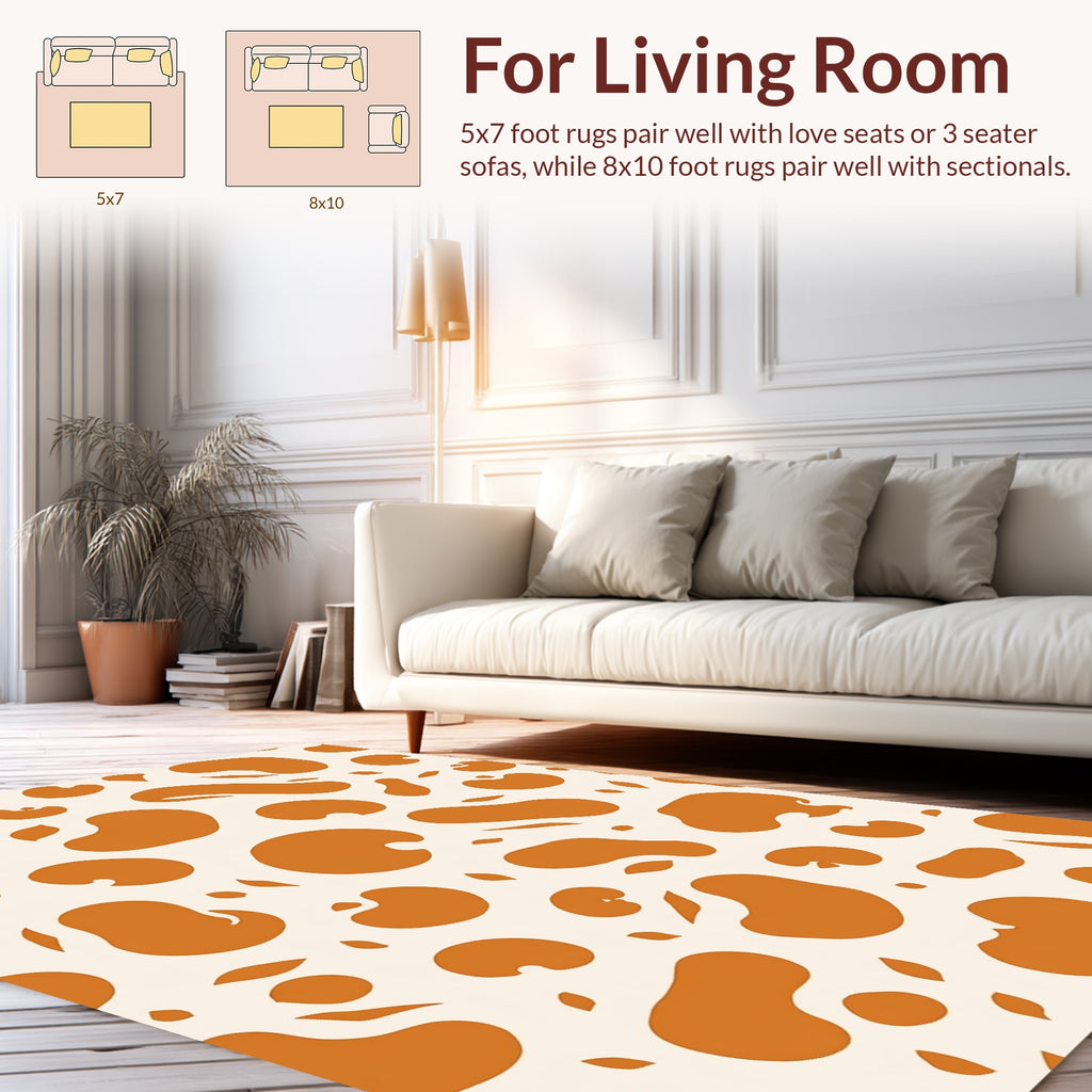 Abstract Blobs Pattern Design Rug