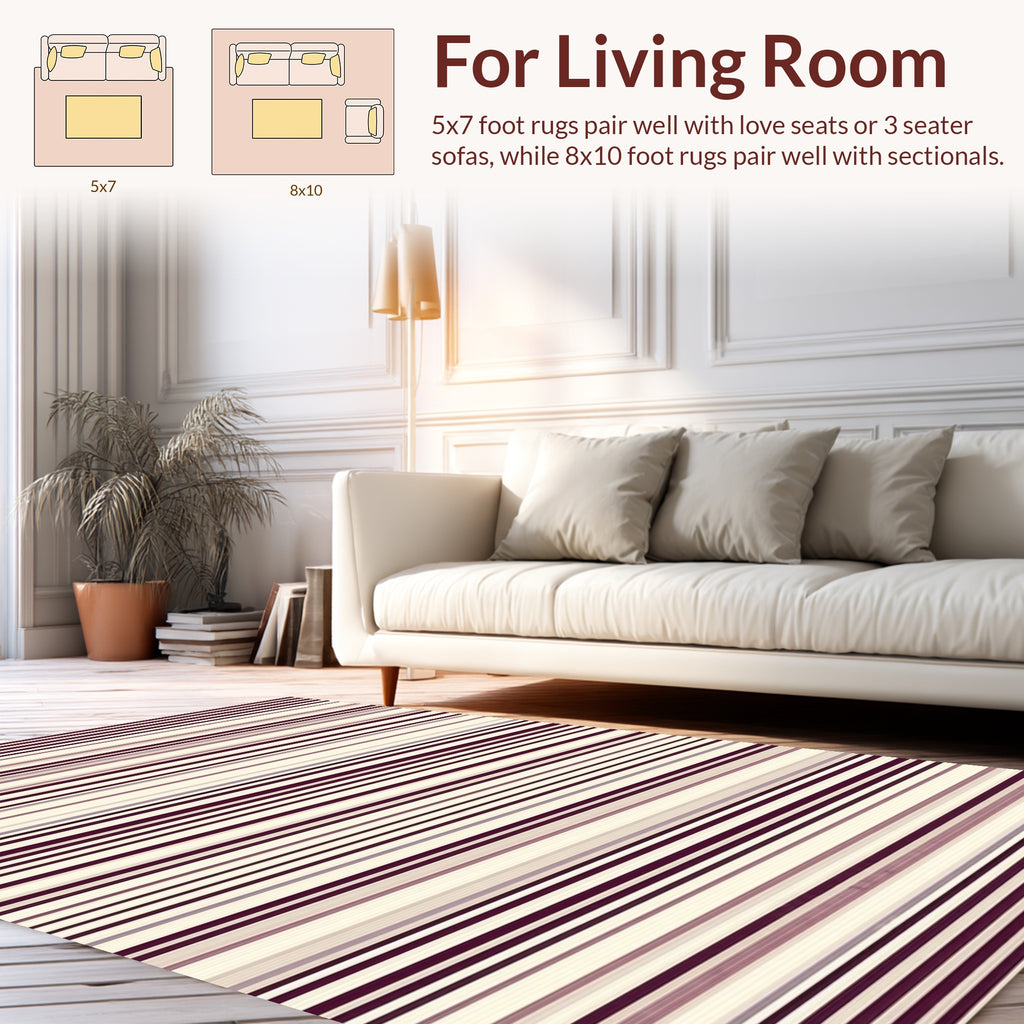 Bold Striped Modern Design Rug