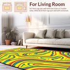 Vibrant Swirl Pattern Rug