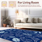 Whimsical Creatures and Botanical Print Rug