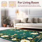 Elegant Dragonfly Floral Art Nouveau Rug
