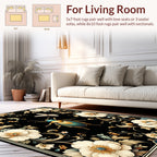 Ornate Floral Insect Pattern Rug