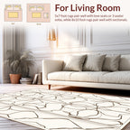 Organic Abstract Symmetric Brown Design Rug