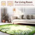 Lush Green Forest Canopy Rug