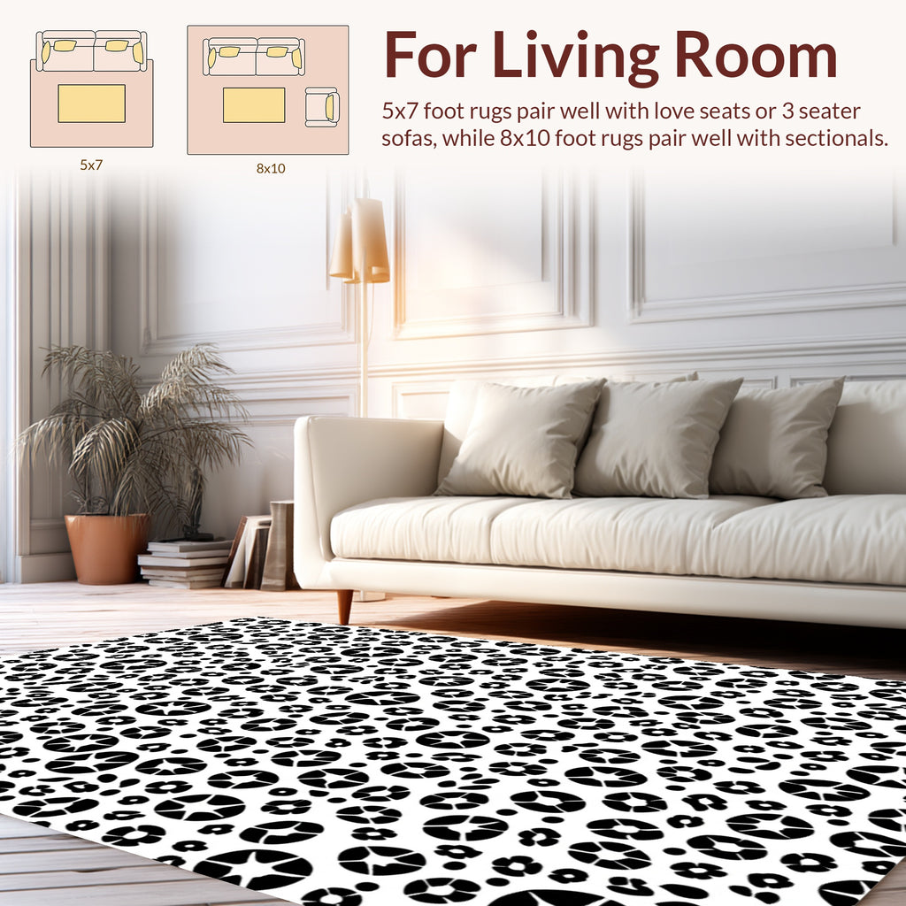 Abstract Starburst Floral Pattern Rug