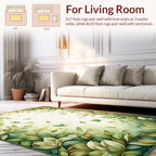 Enchanting Greenery Floral Garden Rug