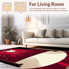 Dramatic Starburst Red Stage Design Rug