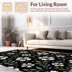 Cream Floral Vine Pattern Rug
