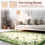 Whimsical Willow Branches Butterfly Pattern Rug
