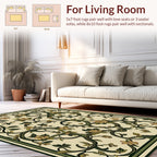 Art Nouveau Floral Vine Pattern Rug