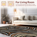 Bold Zebra Print Swirl Pattern Rug