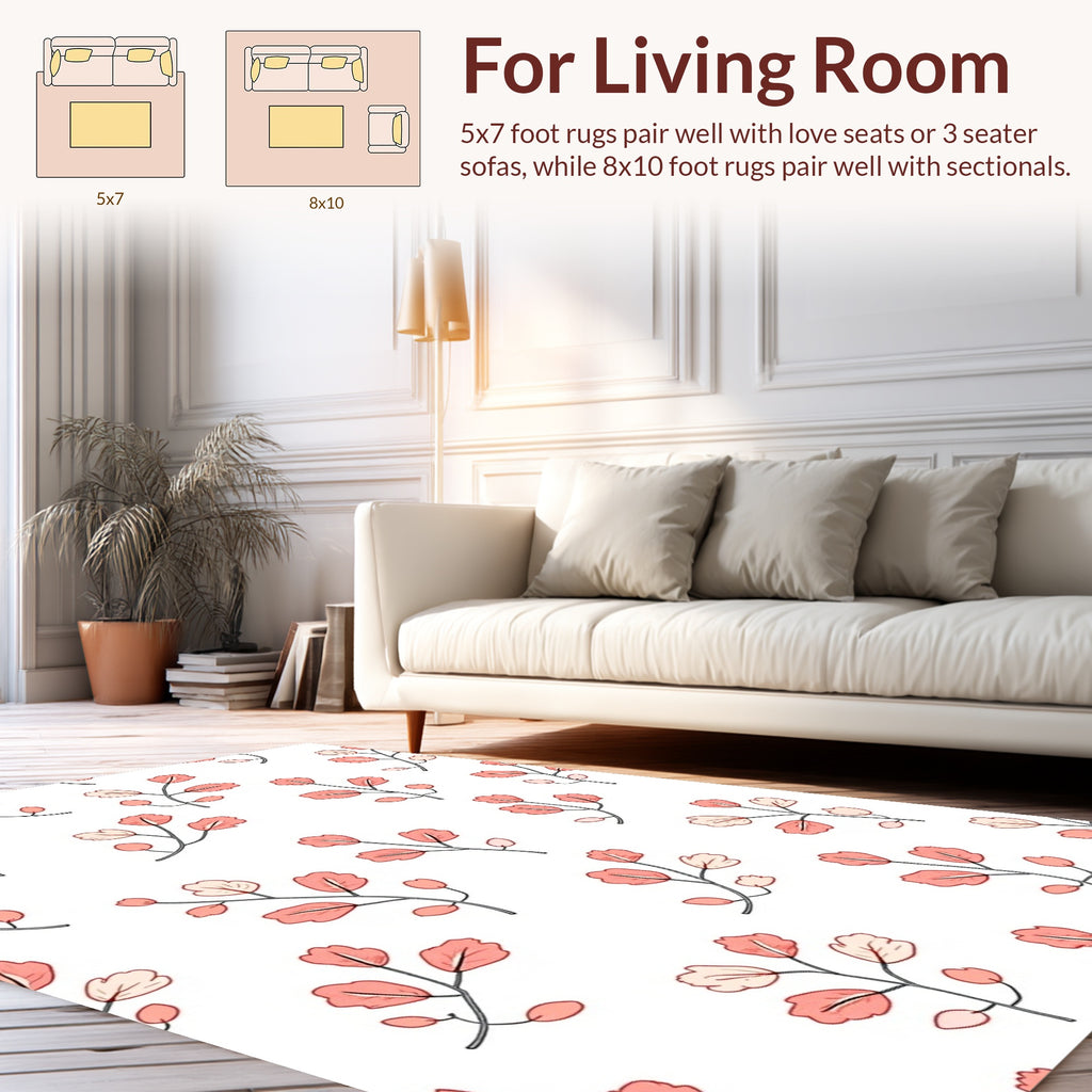 Coral Branch Pattern Rug