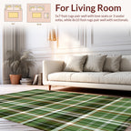 Classic Green Tartan Pattern Rug