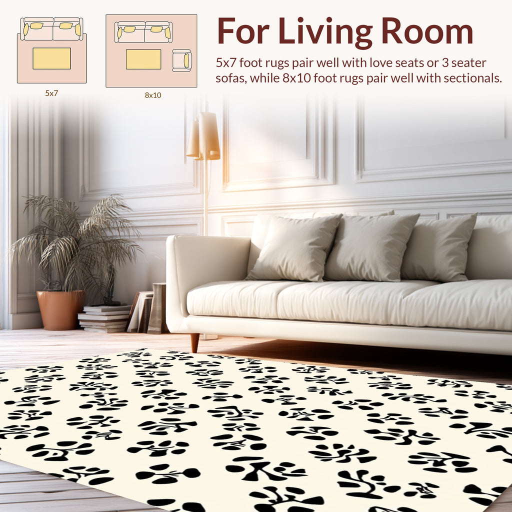 Playful Abstract Organic Pattern Rug