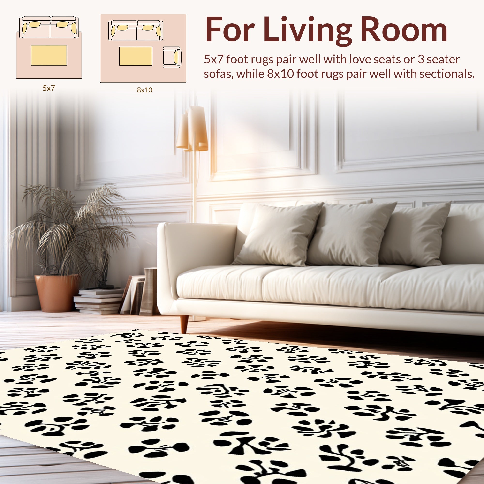 Playful Abstract Organic Pattern Rug