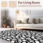 Abstract Rectangular Outline Graphic Design Rug