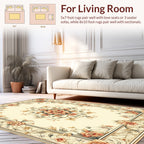 Vintage Floral Scrollwork Pattern Design Rug