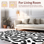 Monochromatic Dynamic Abstract Pattern Rug