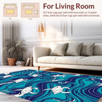 Oceanic Turtle Print Design Rug