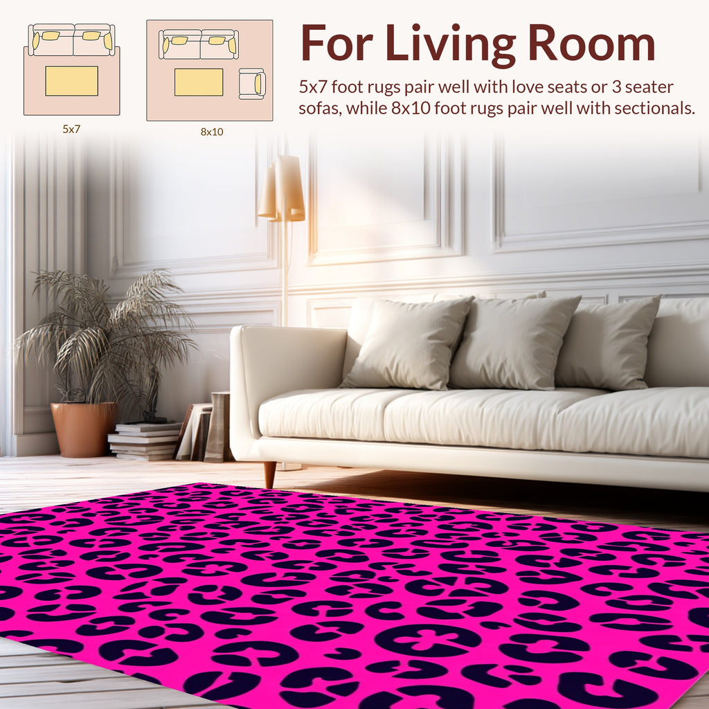 Hot Pink Bold Spots Pattern Rug