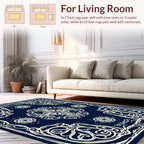 Art Nouveau Floral Mandala Pattern Design Rug