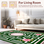 Green Maze Rose Garden Rug