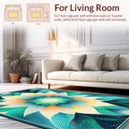 Radiant Floral Mandala Pattern Rug