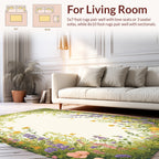 Lush Spring Garden Floral Pattern Rug