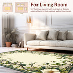 Elegant Floral Vine Border Design Rug