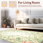 Soft Floral Vine And Leaf Pattern Rug