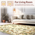 Vine And Floral Detailed Pattern Rug