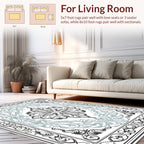 Vintage Floral Scrollwork Pattern Rug