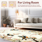 Charming Birds Blossom Branch Design Rug