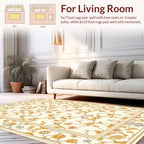 Elegant Floral Scrollwork Motif Rug