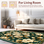 Floral Gold Vines Pattern Rug