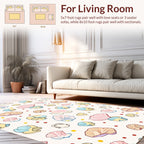 Playful Shell Design With Dots Rug