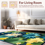 Elegant Lotus Floral Motif Design Rug
