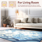 Enchanting Blue Forest Pattern Rug