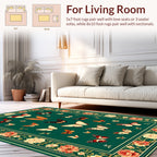 Elegant Butterfly Floral Pattern Rug