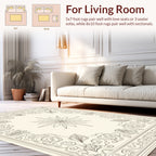 Ornate Floral and Starburst Design Rug