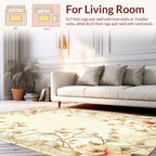 Soft Floral Vine Scrollwork Pattern Rug