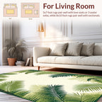 Tropical Palm Leaf Pattern Rug