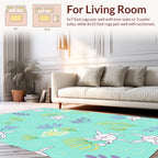Whimsical Sea Turtle Underwater Pattern Rug