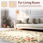 Delicate Floral Vine Botanical Rug